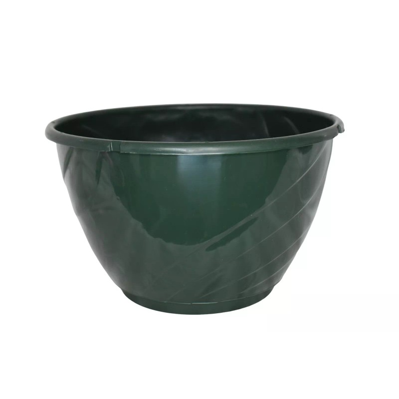 Landmark Plastics 12" GREEN Plastic Hanging Baskets {Set of 10}