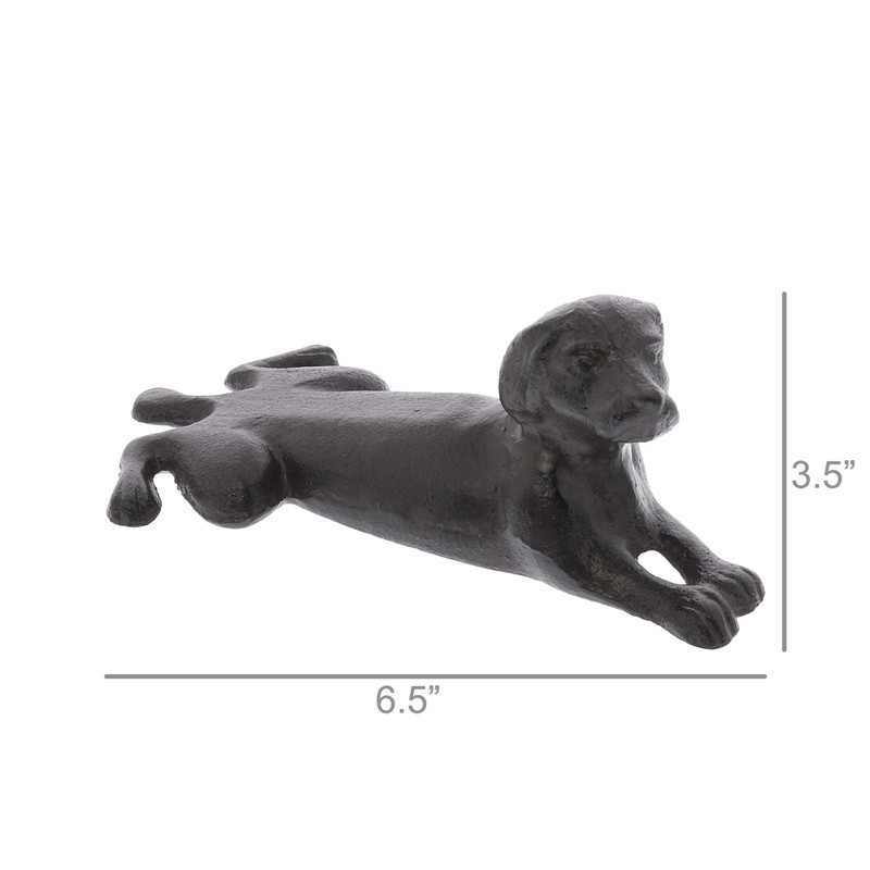 HomArt Lab Door Wedge, Cast Iron - Antique Brown, 6.50-inch