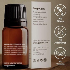 Gya Labs Gya Labs Deep Calm Essential Oil for Diffuser Blend - 100% Pure Natural Calming Essential Oils for Aromatherapy, Body, Uplift, Grounding & Relaxing (0.34 Fl Oz)