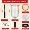 Sourdough Starter Kit, Sourdough Starter Jar Glass Wide Mouth, Sourdough