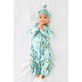 Babysoy Long Sleeve Baby Boy Organic Gown Sleep Sack Bundlers (Fox Harbor, 12-18 Months)