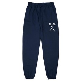 ChalkTalkSPORTS Guys Lacrosse Sticks Sweatpants | Fleece Lined Sweatpant | Navy | Youth X-Large