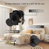 NCSEN 6 Pack Black Door Knobs with Zinc Camelot Trim,