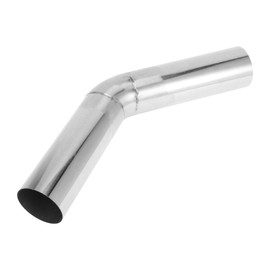 Motoforti 45 Degree Mandrel Exhaust Pipe DIY Custom Car Modified Exhaust Pipe Tubing Piping 70mm/2.75" OD 200mm/7.87" Length T316 Stainless Steel Silver Tone