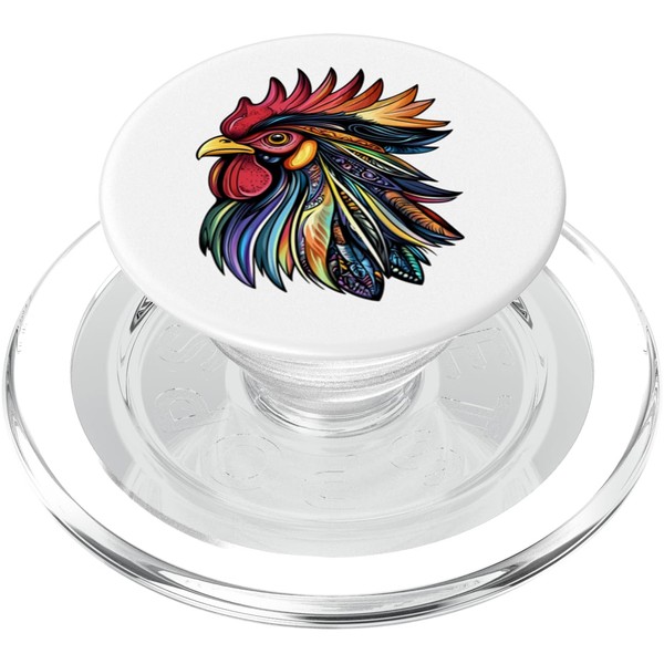 Bunter Hahnkopf PopSockets PopGrip für MagSafe