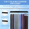 4 Pack Tie Rack & Belt Hanger, 2 in 1