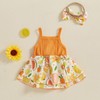 Youweixiong Newborn Baby Girl Summer Romper Dress Sleeveless Ruffle Ribbed