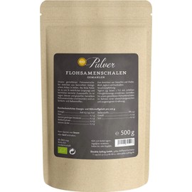 Organic psyllium husks ground, 500 g, 99% purity, finely ground in Germany, natural product Ölmühle Solling