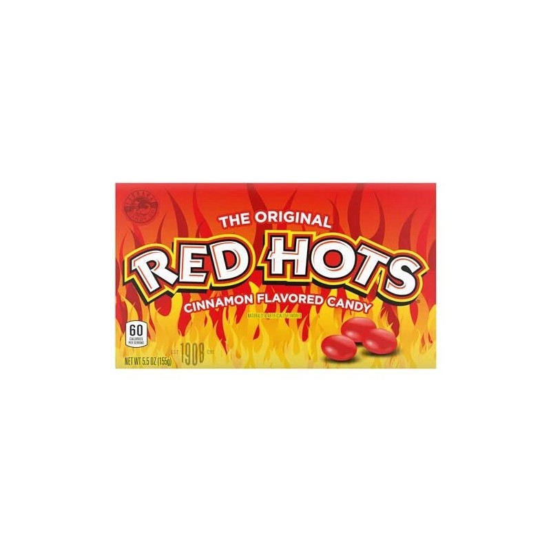 Wonka Red Hots, Cinnamon Flavored Hard Candy, 5.5 Ounce Theater
