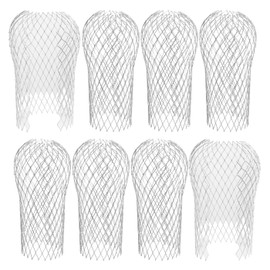 Mesee 8 Packs Gutter Downspout Guards 3.5 Inch Aluminum Filter Strainer Down Pipe Filter Mesh Expandable Leaf Strainers Gutter Screen Covers Drain Pipes Protector for Preventing Leaves Moss Blockage