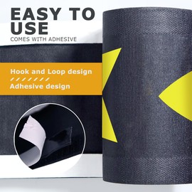 Arrow Pattern Floor Cord Cover with Adhesive Tape for Any Flooring Surface Overfloor Cord Protector Cable Grip Strip Management Hold Cords in Place for Power Cords Coaxial Cable (3.9” W X 10’L)