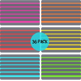 Zonon Guided Reading Strips Highlight Strips Colored Overlay Highlight Bookmarks Help with Dyslexia for Crystal Children and Teacher Supply Assistant (36 Pieces)