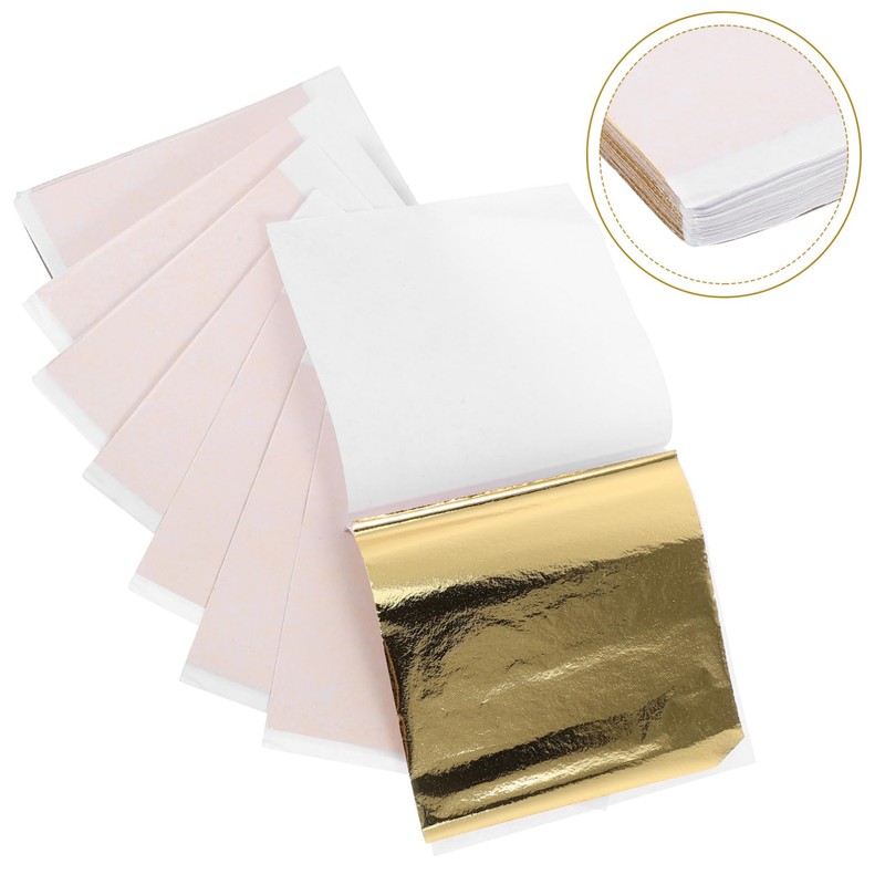 TEHAUX Leaf Flakes Foil Sheets Glitter Flakes Metalic Tissue Paper