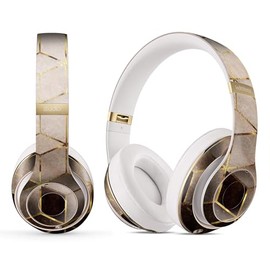 DesignSkinz - Compatible with Beats Studio Pro - Skin Decal Protective Scratch Resistant Vinyl Wrap - Modern Gold Hex V1