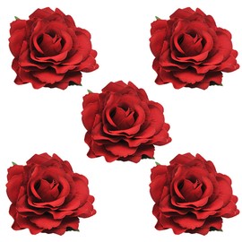 DRESHOW Pack of 5 Flower Hair Clip Rose Hair Pins Hair Accessories for Girls Ladies Party Wedding Dancer