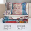 WONGS BEDDING Bohemian Quilt Set Queen Size, Boho Striped Pattern