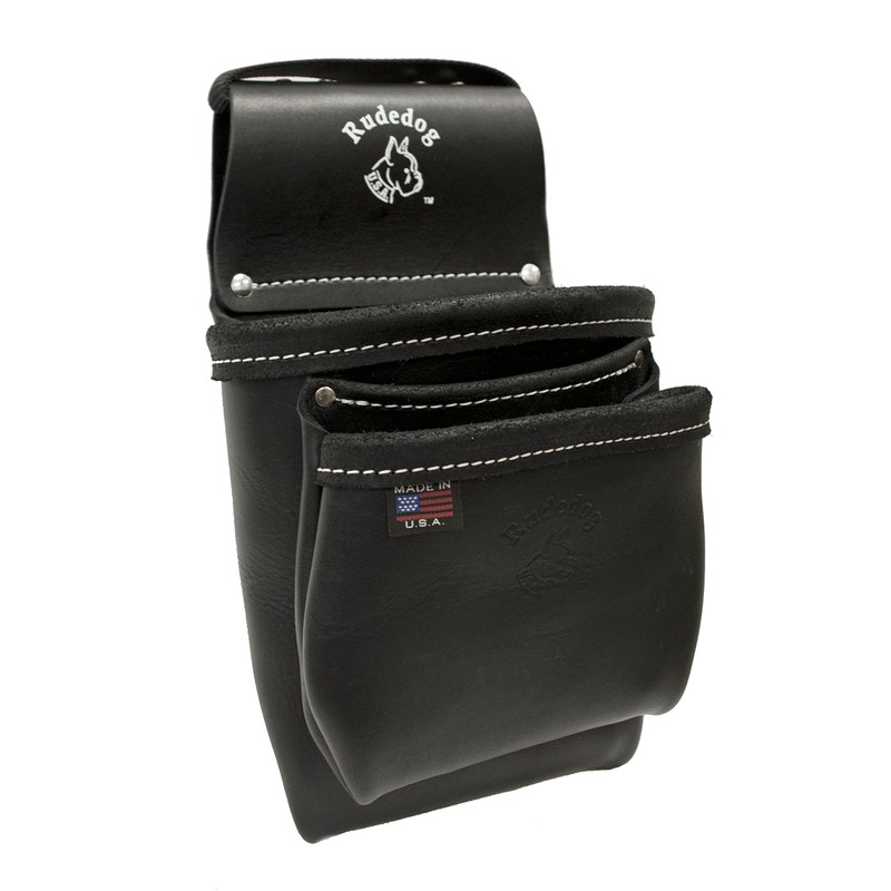 Professional Leather 2 Pocket Utility Tool Bag - Premium Grade/Heavy-Duty