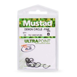 Mustad Fishing NEW UltraPoint 39951NP-BN Demon Perfect Circle Fine Hook - 6/0