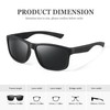 Reglaaly Black Polarized Sunglasses Men - Mens/Womens Sunglasses with UV