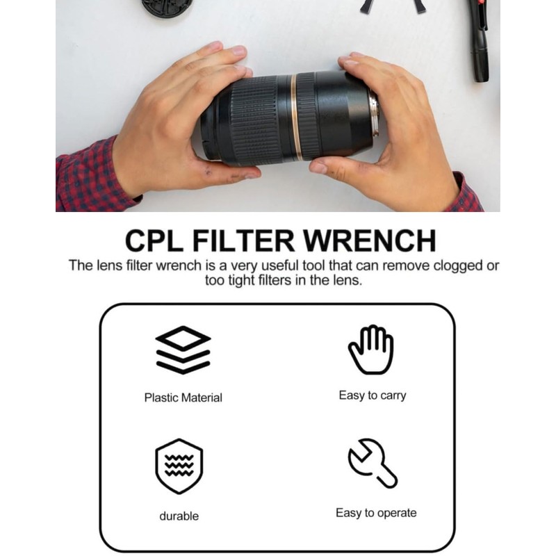 LEEQBCR 4 Pieces Filter Key, Camera Lens Filter Key, Filter