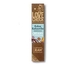 Lovechock - Creamy Bar 40 g Coconut Cocoa Nibs - 40 g - Pack of 12