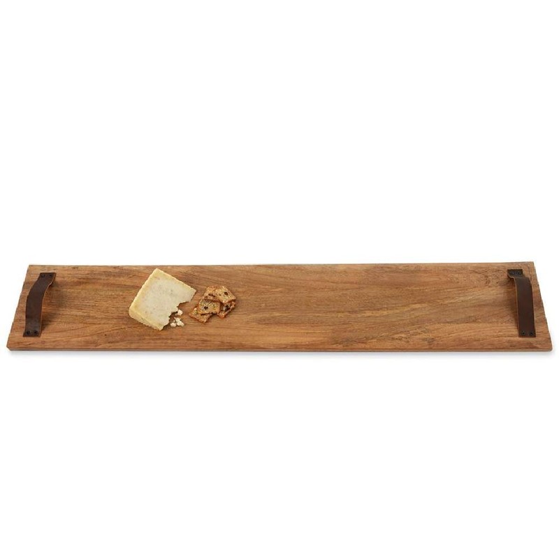 Mud Pie Long Oversized Wood Board 8" x 42", Brown