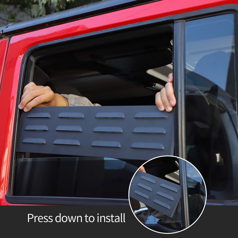 Hoolcar Rear Window Louver Vent Cover Rear Window Blinds Decor