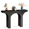 LITTLE TREE 47 Inches Console Table, Black Sofa Table Behind