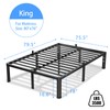 18 Inch King Size Bed Frame, 3500Lbs Heavy Duty Metal