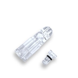 2 x Acrylic Snuff Dispensers Clear Dispensers Batcher in Length of 49 mm Transparent