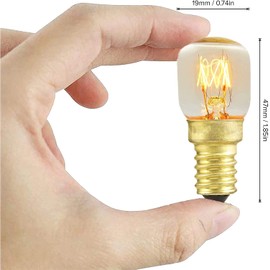 SourceDIY Salt Lamp Bulbs 15w E14 (Pack of 24) for Oven <300°C, Fridge, Multipurpose Pygmy Appliance SES Incandescent dimmable Bulbs