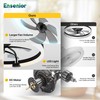 Ensenior 20'' Low Profile Ceiling Fans with Lights and Remote,