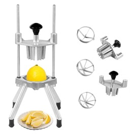 BotaBay Commercial Lemon Cutter 4 & 6 & 8 Section with V-Shaped Stainless Steel Blades Easy Wedger Fruit Lime Slicer Vegetable Chopper Dicer for Home Bar Restaurant