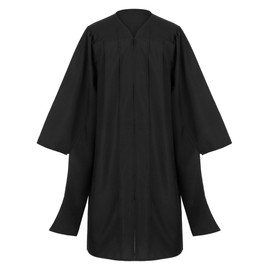 Erligo Unisex Classic Black Matte Graduation Master Cap and Gown with Year Tassel Set for Adult Academic Degree Regalia (Black, 51)