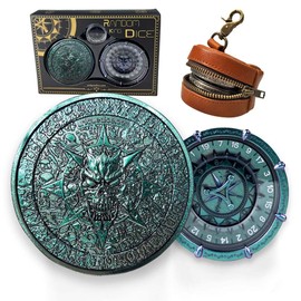 Random King Dice Spinner Dice Metal DND Dice Set 7-in-2 Dual-Spin Wheels Dice Set Unique Dice Pocket D20 Fidget Dice for Dungeons and Dragons DND Gifts- Dice King