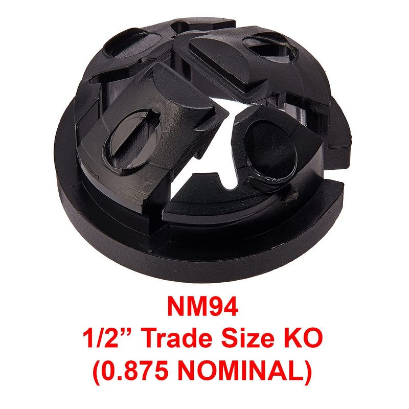 iMBAPrice NM94-25 (25-Pack) Black Button Push-in NM Cable Connector, 3/8