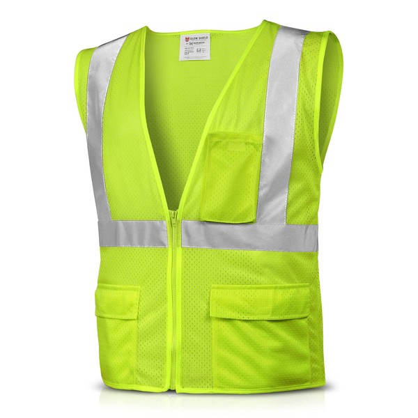 Glow Shield Flame Resistant High Visibility Class 2 Safety Vest,