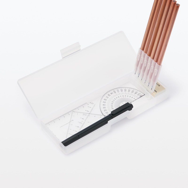 MUJI 44903148 Polypropylene Pencil Case, Approx. Width 8.9 x Depth