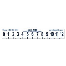 Large Print 12 inch Ruler with Braille Illustrated Alphabet on Reverse -not Tactile-Educational