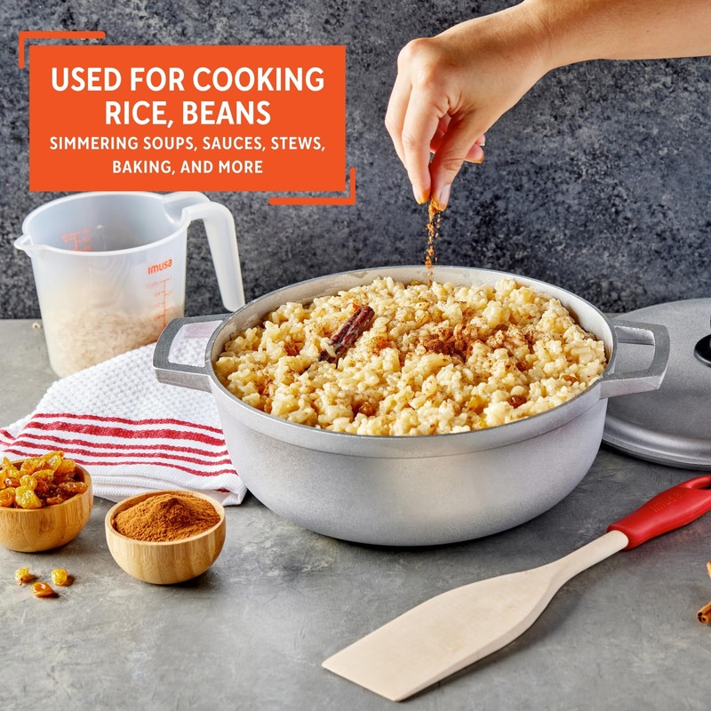 IMUSA Caldero Stock Pot with Aluminium Lid 2QT, Cast Aluminum,