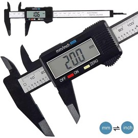 150MM 100MM 전자 디지털 게이지 섬유 측정 다이얼 캘리퍼스 미터 도구 탄소 버니어 디지털 캘리퍼스 눈금자 [0 100mm Bla] 150MM 100MM Electronic Digital Gauge Fiber Measurement Dial Calipers Meter Tool Carbon Vernier Digital Calipers Ruler [0 100mm Bla]