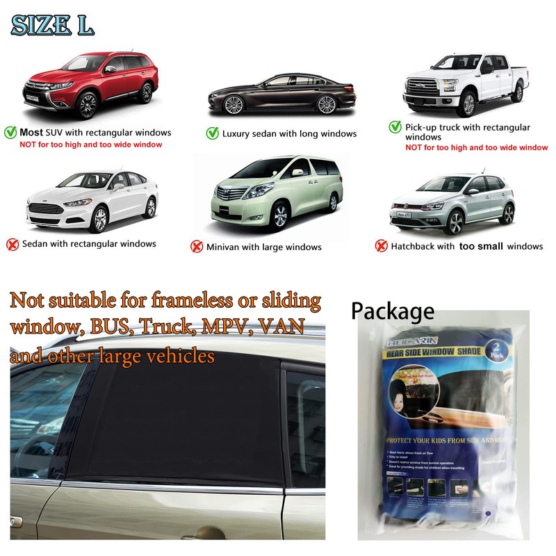 Car Window Shades for Baby - 2 Pack Sun Shade