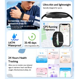 kaacly Fitness Tracker, Women's Men's Smart Health Tracker Wristband Fitness Watch 127+ Sports Modes IP67 Waterproof Sports Watch with Pulse Sleep Monitor Pedometer Watch for Android iOS Fitness
