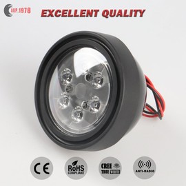 AGP.1978 Par 36 LED Tractor Work Light Replace OEM: 267185, 70267185 Compatible with John Deere 1020, 1520, 1530, 2010, 2020 with Rubber Housing (Spot Beam / 18W)