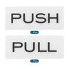 PATIKIL Push Pull Door Sign, 2 Pack Self-Adhesive Rectangle Acrylic