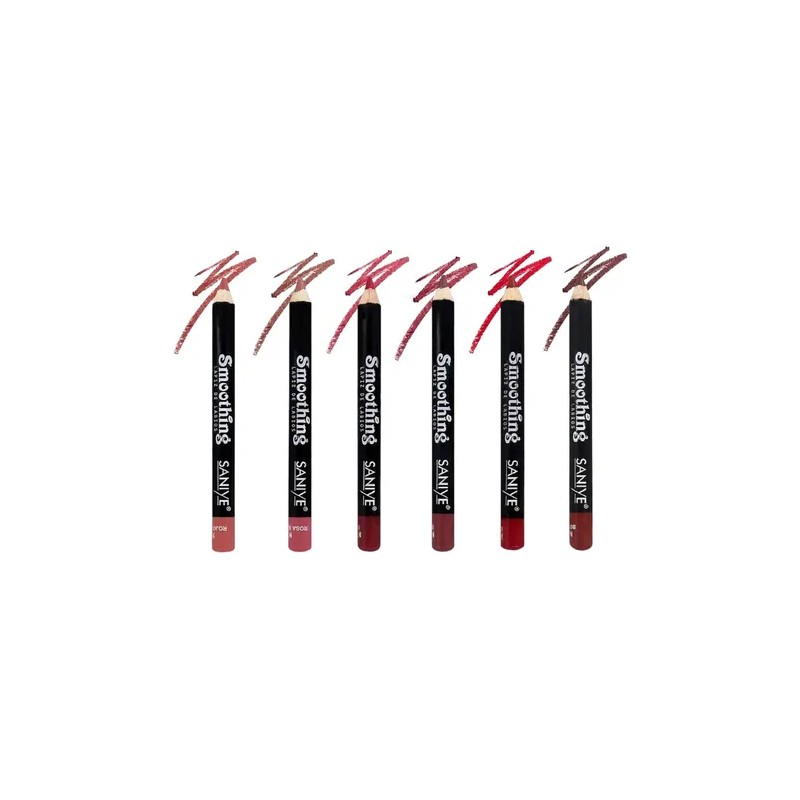 Set 12 Delineadores Labiales Tonos Intensos Acabado Fino