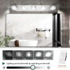Ship in USA,31" Modern Chrome 5-Light LED Vanity Light,Square Acrylic
