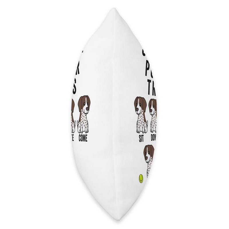 Stubborn German Shorthaired Pointer Tricks Dog Throw Pillow