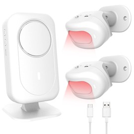 DAYTECH Wireless Motion Sensor Alarm, Door Alarm Sensor ,Bed Alarms for Elderly, Door Chime Welcome Buzzer Monitor for Shop Office Home Front Door Entry- 1 Receiver & 2 Motion Sensor