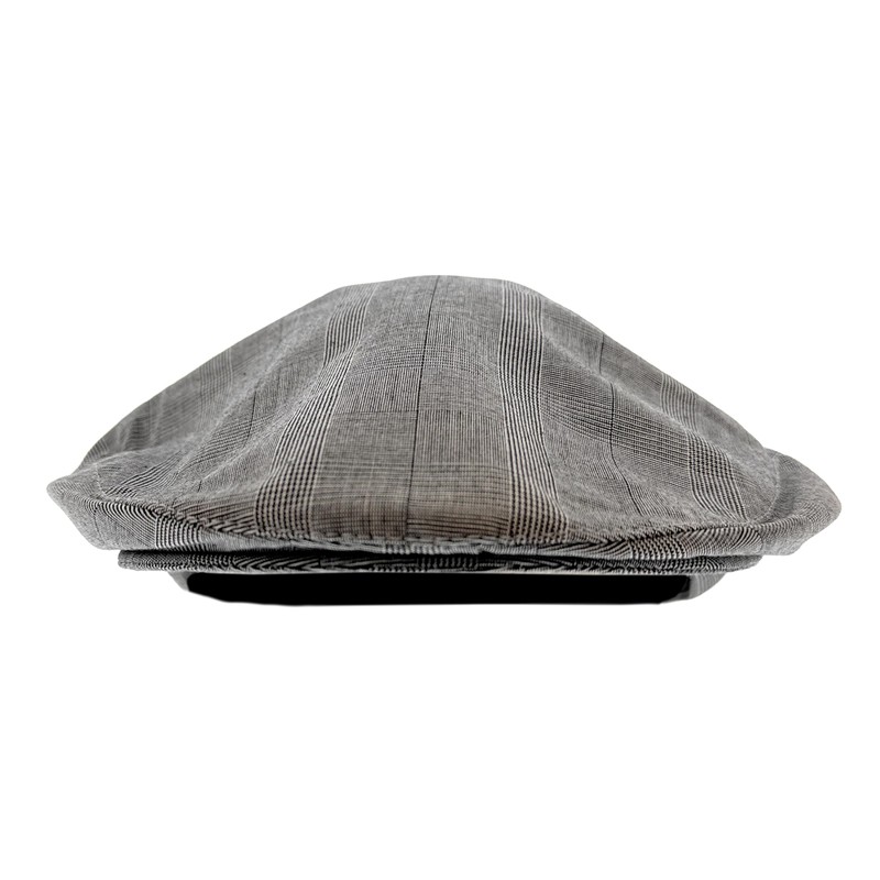Dolce & Gabbana Light Grey Fine Plaid Flat Cap-58 for